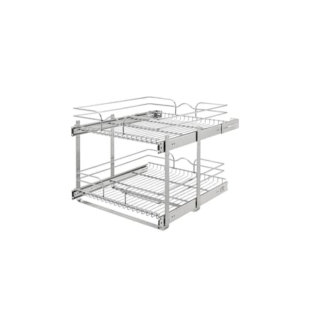 Rev-A-Shelf Steel, Silver, 20.75 in W, 19 in H, 22 in D, 22 in L, Silver 5WB2-2122CR-1